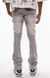 Vicious Jeans - Embellished Rhinestone Flared Denim - Light Grey - VC951