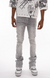 Vicious Jeans - Embellished Rhinestone Flared Denim - Light Grey - VC951