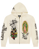 Ed Hardy Hoodie - Mary Boxy Rhinestone Zip Up - Ivory - EHM1303-9RS