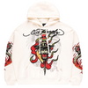 Ed Hardy Hoodie - Panther Flame Boxy Fleece - Ivory - EHM1302-5