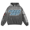 Wknd Riot Hoodie - Hustle Hard - Black Wash- HUSTLEHARDHDY