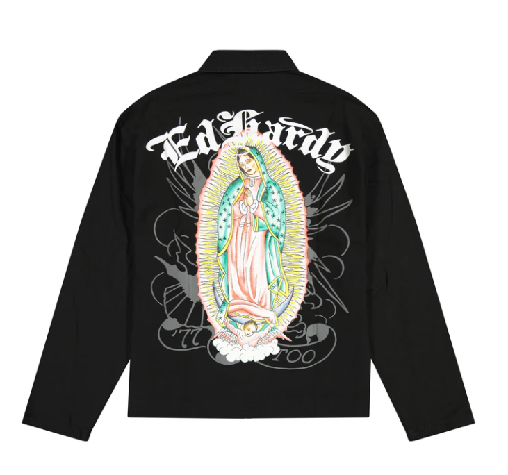 Ed hardy ジャケット Ed Hardy Jacket - LKS Skull Boxy Zip Up - Black - EHMO1203-3