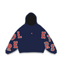 Red Letters Hoodie - Caught Red Scattered - Blue - CRD-HOOD