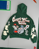 Red Letters Hoodie - Copy Me Scattered - Green - CPYME-HOOD