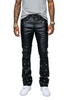 Vicious Jeans - Premium Vegan Leather Flare Gem Stones - Black - VC1078