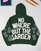 Red Letters Hoodie - At The Garden V2 Scattered Zip Up - Green - ATG-ZIP-S
