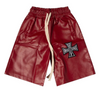 Krazy Ambitions Shorts - Leather - Red