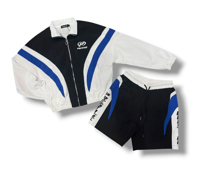 Prestige Collection Short Set - Nylon - Blue/White – Vengeance78
