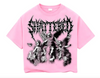Shattered Hearts T-Shirt - Fallen Angels - Pink
