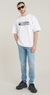 G-Star T-Shirt - Gradient old skool Logo Boxy - White - D25089