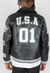 Rebel Minds Jacket - Eagle USA  PU Jacket - Black - 142-524