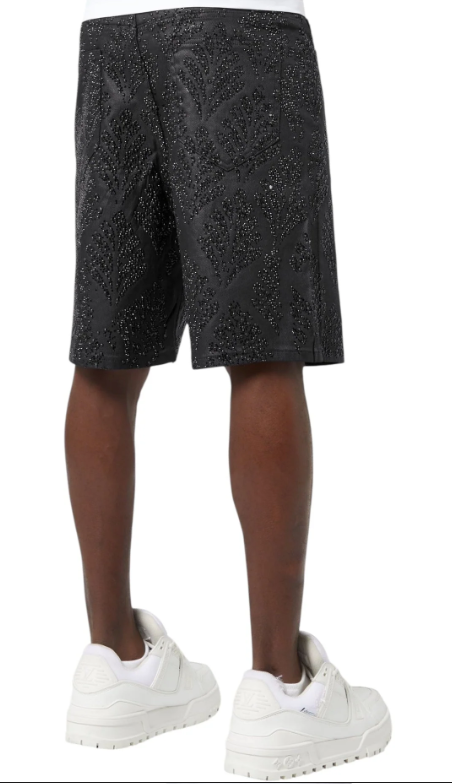Guapi Shorts - All Black Embellished Denim Shorts V2 - BEV2 – Vengeance78