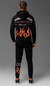 Roberto Vino Sweatsuit - Flame Hoodie & Pants - Black - RVHO3-FR-BK