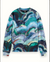 Scotch & Soda Sweater - Loose Fit Abstract Print Sweatshirt SP25 - AOP Abstract Fungi 410  - 179900