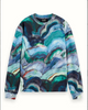 Scotch & Soda Sweater - Loose Fit Abstract Print Sweatshirt SP25 - AOP Abstract Fungi 410- 179900