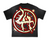 Lost Hills T-Shirt - Oversized Screenprint With Rhinestone -Black Washed - LH5008