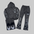 Rebel Minds Sweatsuit - Stacked Flame Skull Acid Wash - Black - 152-315