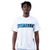 Rawyalty T-Shirt - Raw Throwie - White And Carolina Blue  - RMT