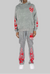 Rebel Minds Sweatsuit - Stacked Flame Skull Acid Wash - Grey - 152-315