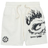 Cookies Shorts - Slow Burn Pigment Fleece - Off White - CM241BKS11