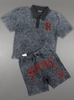 Rebel Minds Short Set - Spartans Washed Polo - Black - 610-11626