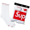 Supreme Socks - Hanes Crew Socks (4 pack) - White - 99HAA26B