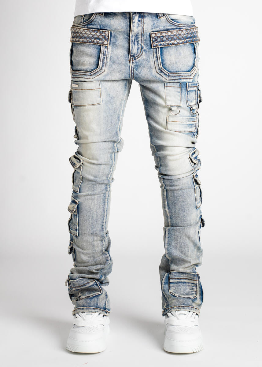 Guapi Jeans - Tactical Stacked Denim - Powder Blue - GUAP60 – Vengeance78