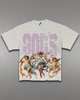 First Row T-Shirt - Cropped Washed Rhinestone Tee - Ecru - FRT2272