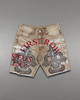 First Row Shorts - Canva W/Studs Jorts - Khaki - FRS3021