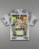 First Row T-Shirt - God's Favorite Chosen Baby Angel Tee - Light Grey - FRT2270