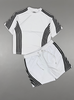 Cirkl Denim Short Set - Nylon T Strip - White - CF2650W