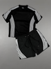 Cirkl Denim Short Set - Nylon T Strip - Black - CF2650K