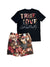 Rebel Minds Short Set - True Love - Black And Red - 151-932