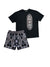 Rebel Minds Short Set - Peace Of Mind - Black  - 151-142