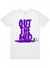 Pg Apparel T-Shirt - Out The Mud - White And Purple - MUD100