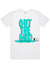 Pg Apparel T-Shirt - Out The Mud - White And Teal - MUD100