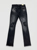 Jordan Craig Jeans - Stacked - Shreds On Knees - Black Shadow - JTF2294