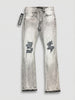Jordan Craig Jeans - Stacked - Shreds On Knees - Smoked Grey - JTF2294