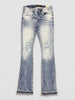 Jordan Craig Jeans - Stacked - Shreds On Knees - M/Blue - JTF2294