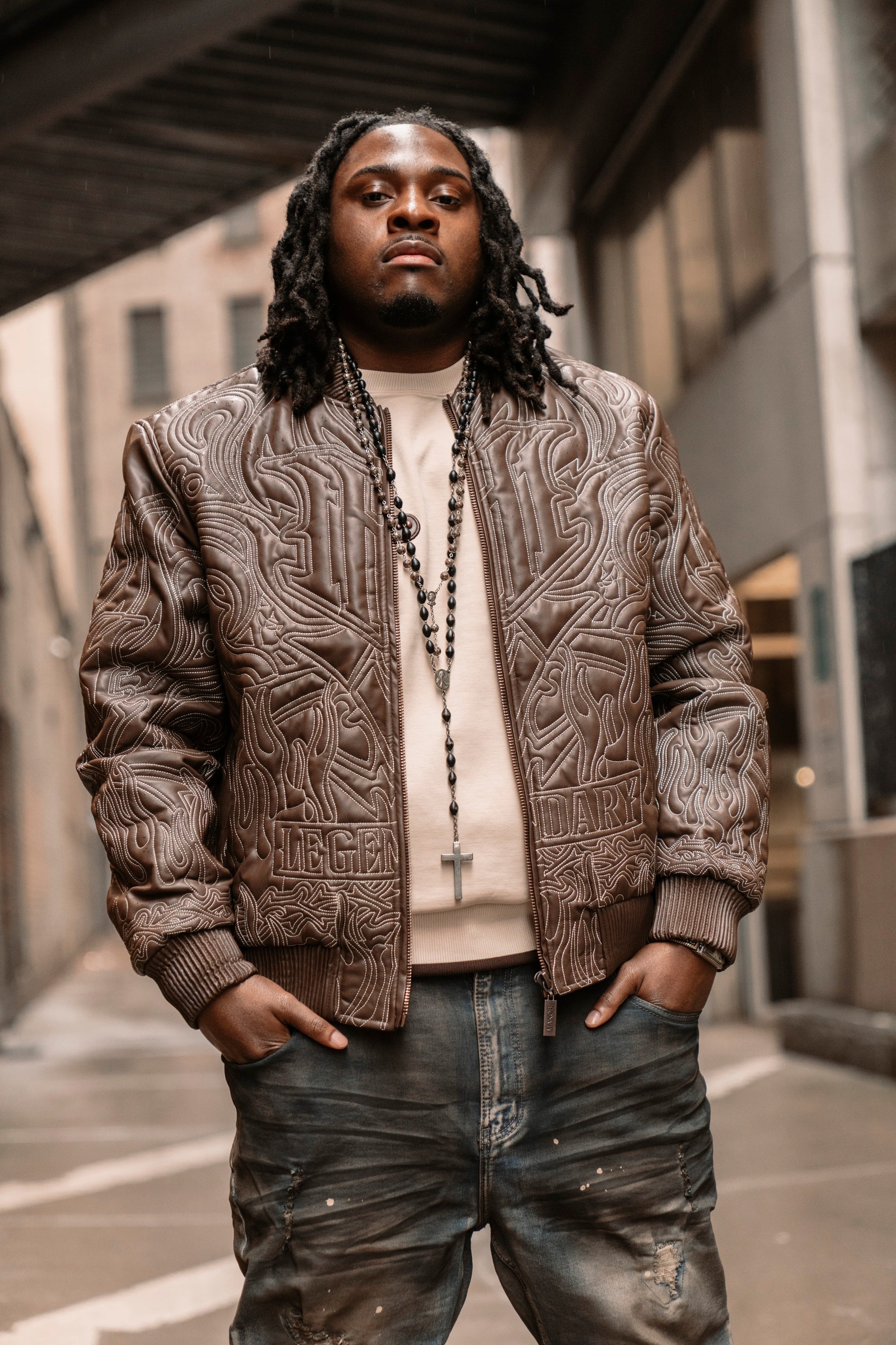 Makobi Jacket - Bianco Bomber Jacket - Brown – Vengeance78