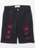 DNA Jean Shorts - Black with Red Stones - Vengeance78