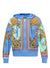 Versace Zipped Hoodie - Baroque Printed - Blue - 72GAI3ZG