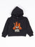 DNA Kids Hoodie - Don't Mess With Me - Black With Orange & Clear Stones