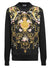 Versace Jeans Hoodie - Baroque Print - Black - B7GWA7F4