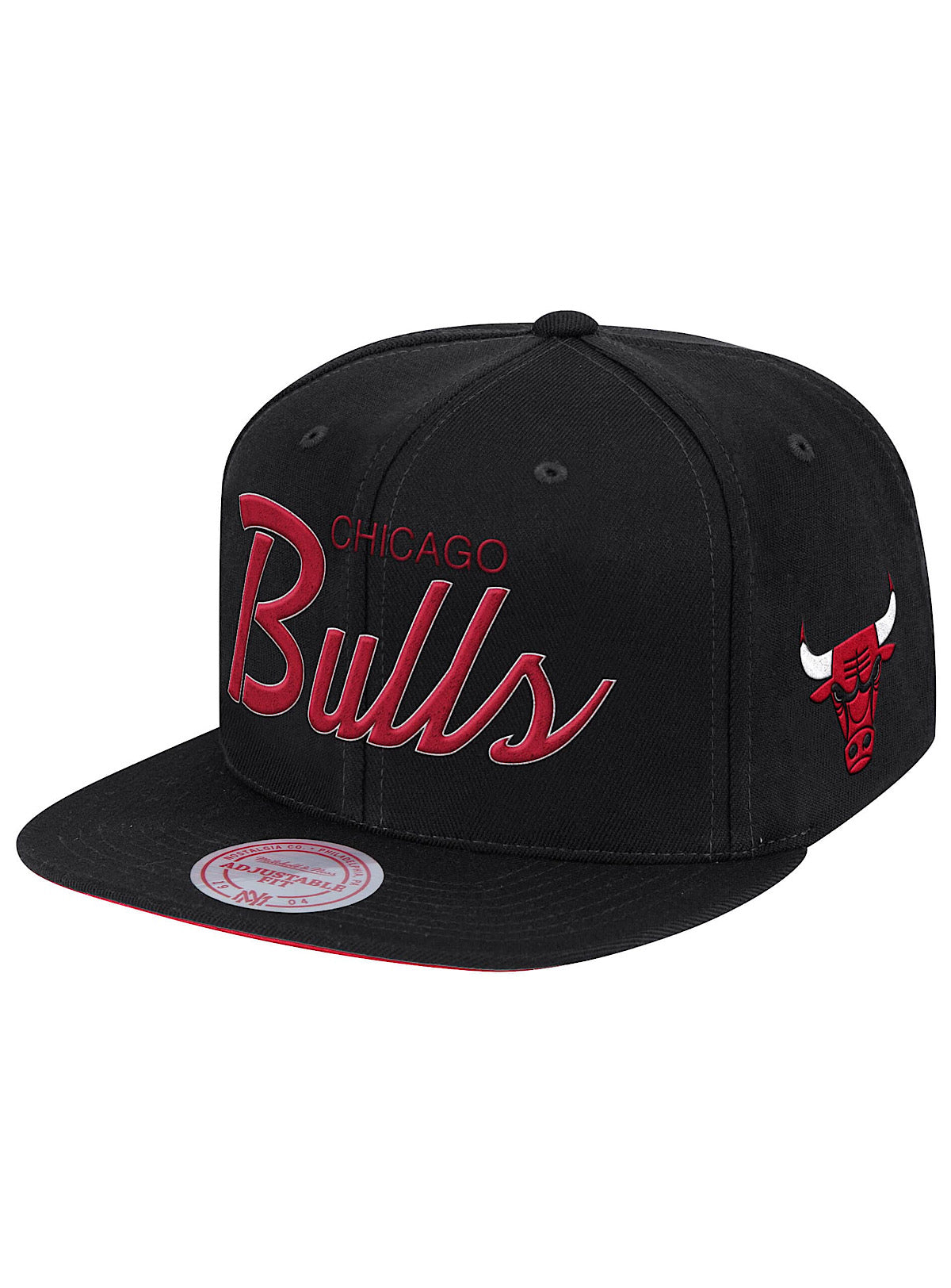 Shop Mitchell & Ness Chicago Bulls HWC Foundation Script Strapback Dad Hat  6LUXMM20007-CBUBLCK black