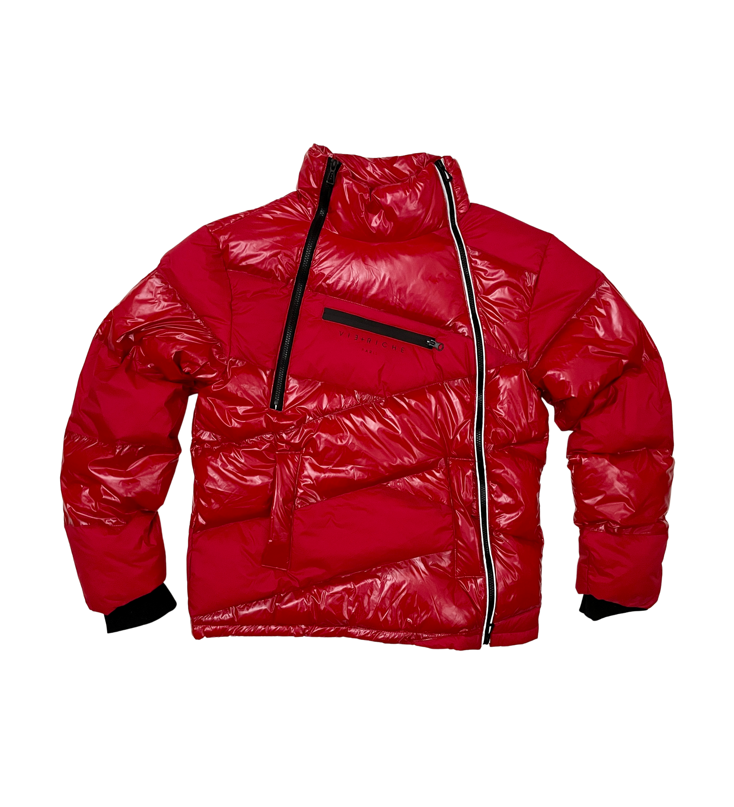 Vengeance78 Puffer Jacket - Vengeance of Cincy - Red and Black