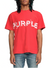 Purple-Brand T-Shirt - Textured Jersey - Red - P104-TJRP323