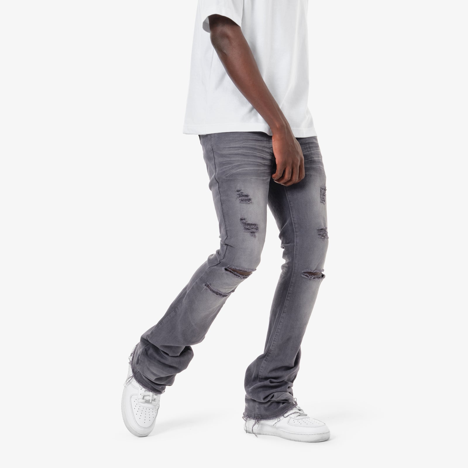 mens stacked jeans black｜TikTok Search