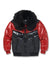 Jordan Craig Jacket Kids - Blocked Puffer - Crimson - 91548K