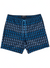 Psycho Bunny Swim Trunks - Barker All Over - Navy - B6W151Y1PO